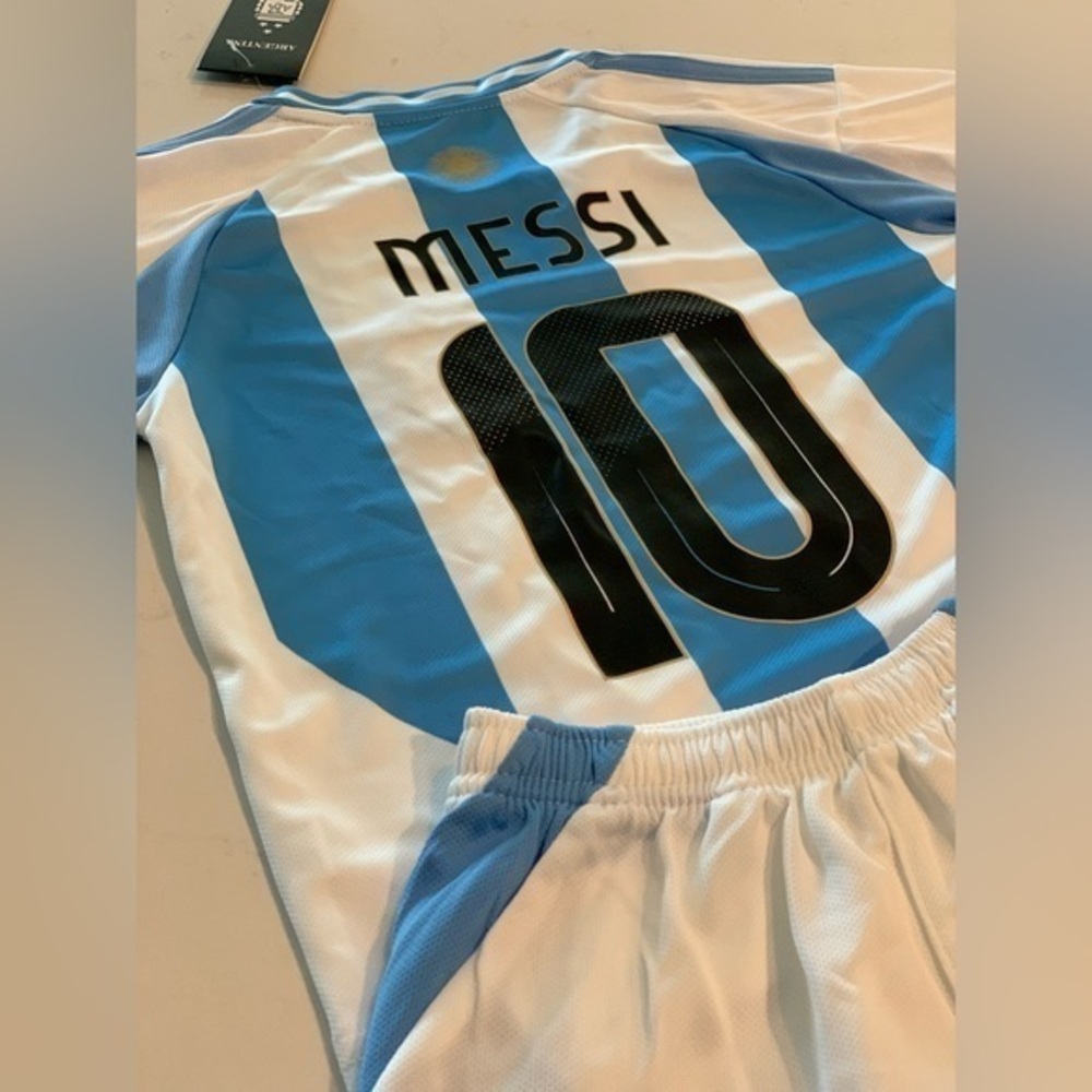 Toddler 3-4T Lionel Messi Kids Jersey Argentina Home 2024 New Soccer Size 18